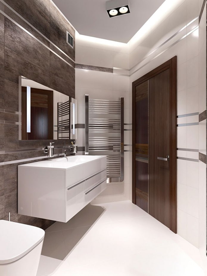 design de banheiro no interior de um apartamento de 40 quadrados