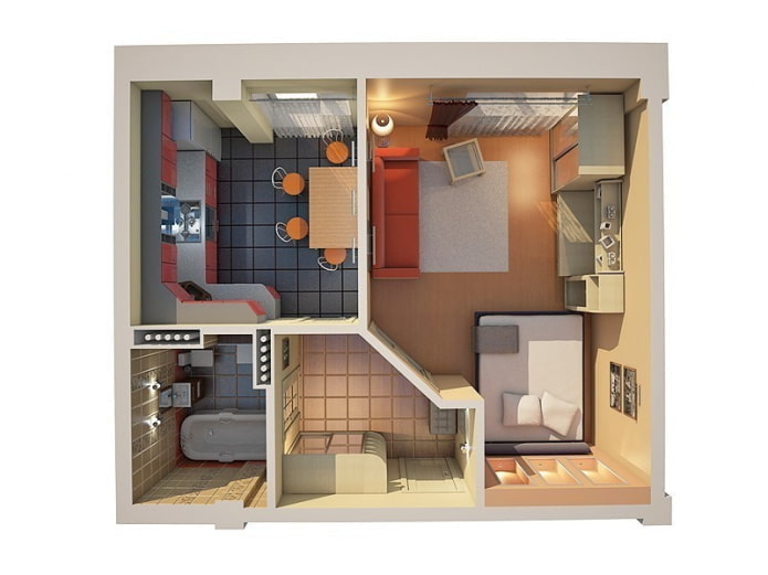 Layout de apartamento de 40 metros quadrados
