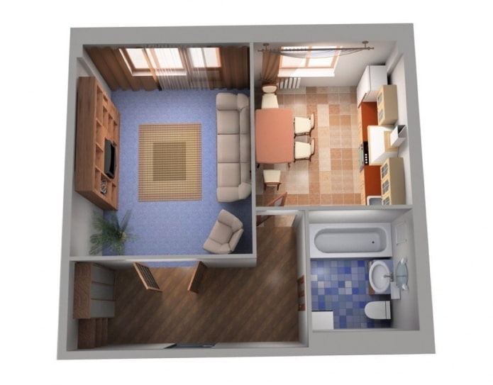 Layout de apartamento de 40 metros quadrados