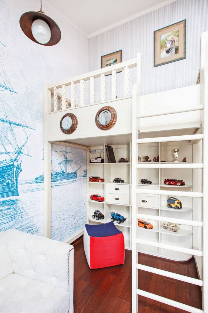 Quarto infantil com segundo andar