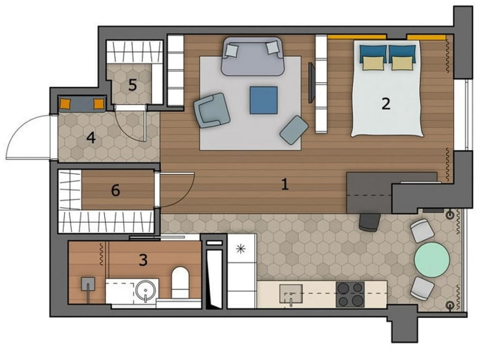 Layout do estúdio
