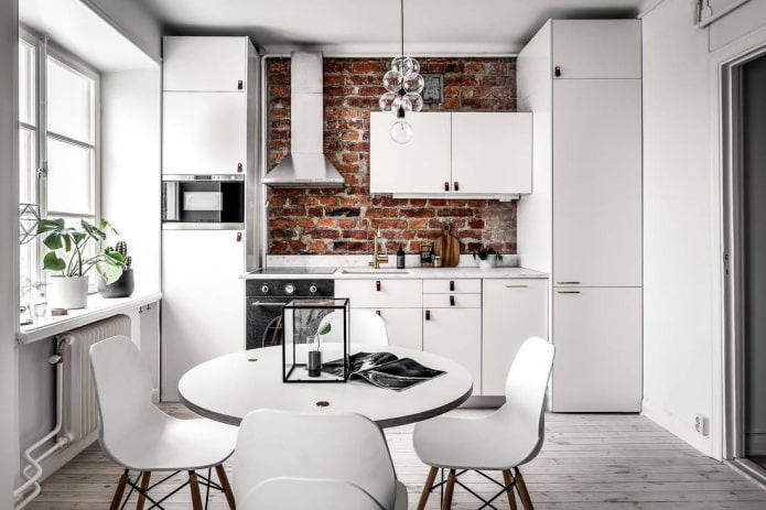 Interior de apartamento de 45 metros quadrados em estilo escandinavo