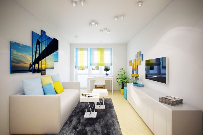 Sala de estar em um apartamento de 2 quartos 46