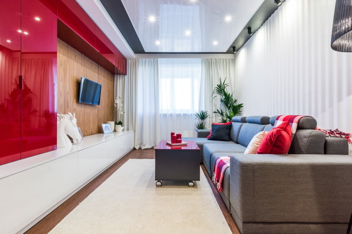 interior de um apartamento de 50 metros quadrados em estilo moderno