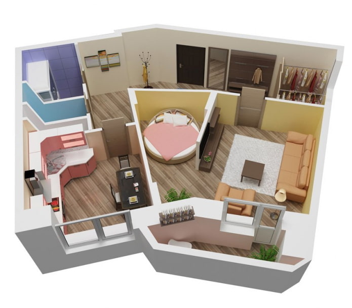 layout de apartamento de 50 metros quadrados