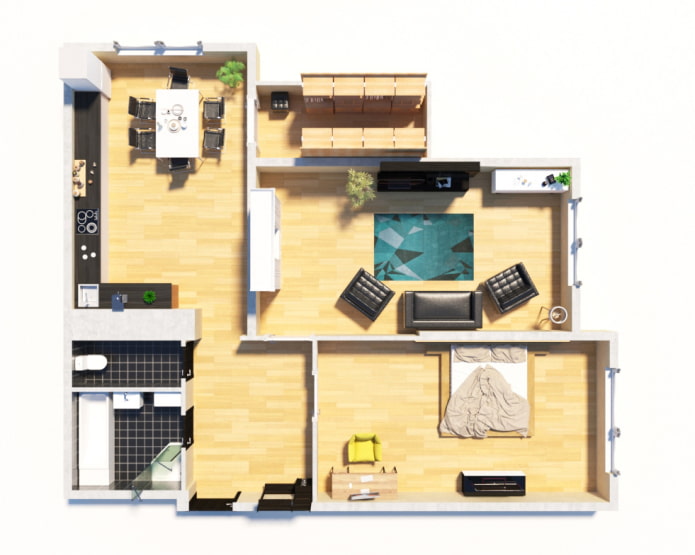 apartamento de dois quartos