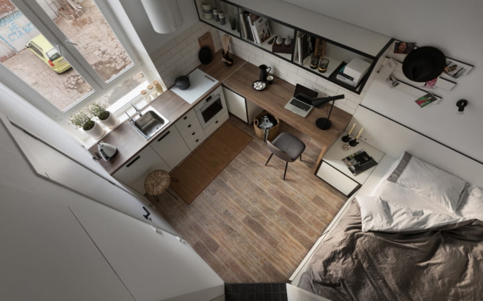 layout de apartamento estúdio