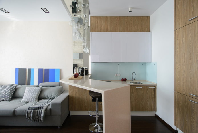 design de A área da cozinha no estúdio