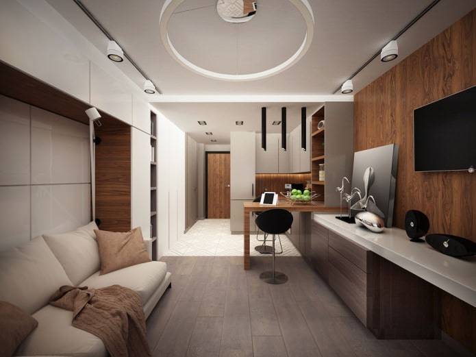 layout interno de apartamento estúdio