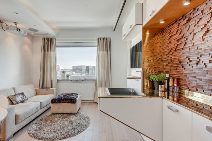 interior de apartamento estúdio com uma janela