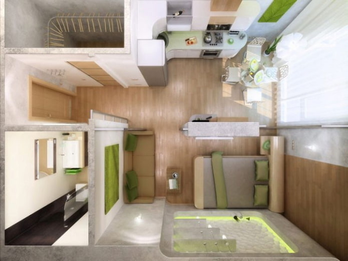 Layouts de estúdio de 30 m²