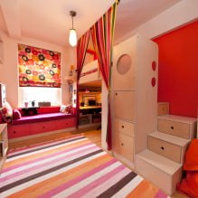 Interior de um quarto infantil pequeno: escolhendo uma cor, estilo, decoração e móveis (70 fotos) - 13