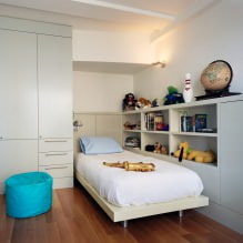 Interior de um quarto infantil pequeno: escolhendo uma cor, estilo, decoração e móveis (70 fotos) - 8