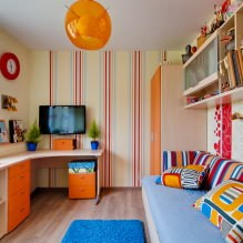 Interior de um quarto infantil pequeno: escolhendo uma cor, estilo, decoração e móveis (70 fotos) - 17