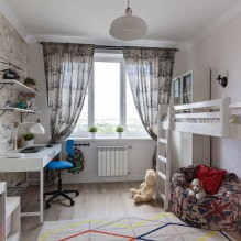 Interior de um quarto infantil pequeno: escolhendo uma cor, estilo, decoração e móveis (70 fotos) - 6