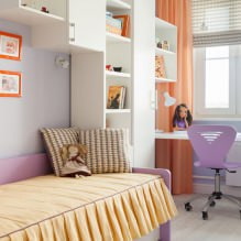 Interior de um quarto infantil pequeno: escolhendo cor, estilo, decoração e móveis (70 fotos) - 11