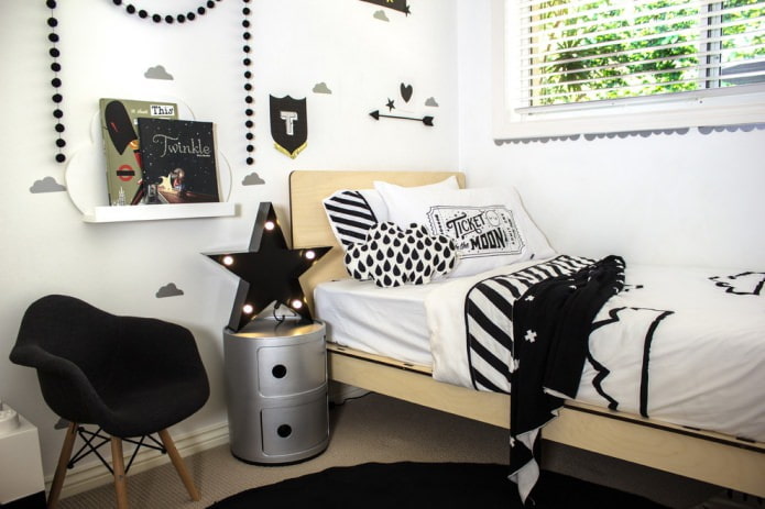 Quarto escandinavo para um menino