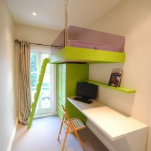 Interior de um quarto infantil pequeno: escolhendo uma cor, estilo, decoração e móveis (70 fotos) - 16