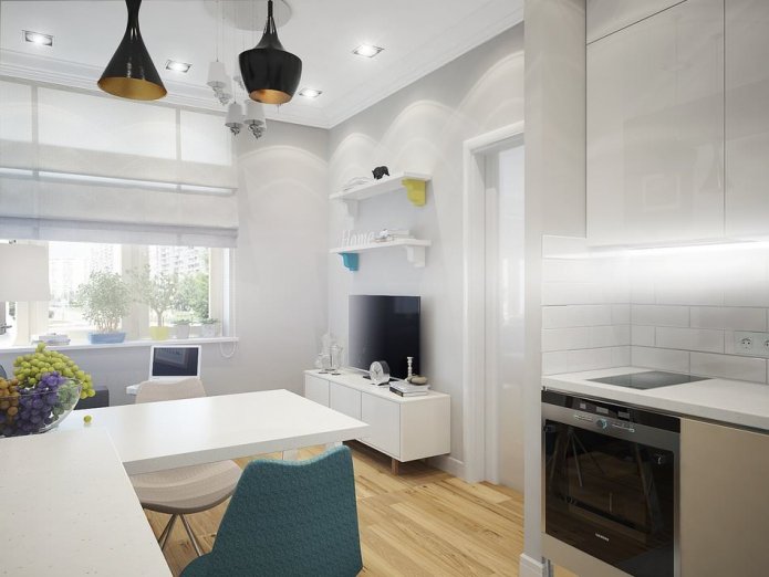 projeto de um apartamento de dois cômodos