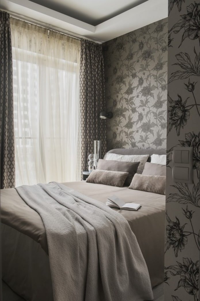 quarto em tons de cinza