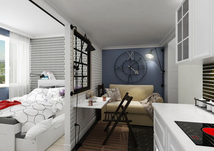 Design de pequenos estúdios de 25 m².