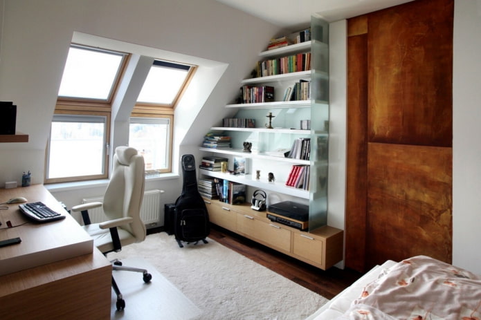 quarto de criança no sótão