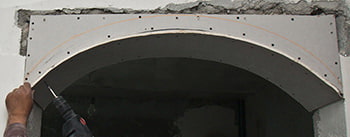 arco de gesso cartonado