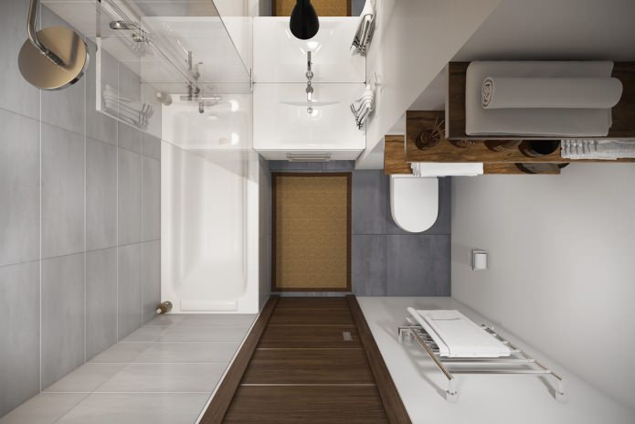 interior do banheiro em um estúdio