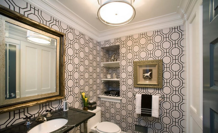 papel de parede com hexágonos no interior