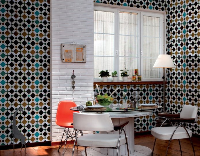 papel de parede com um pequeno diamante no interior