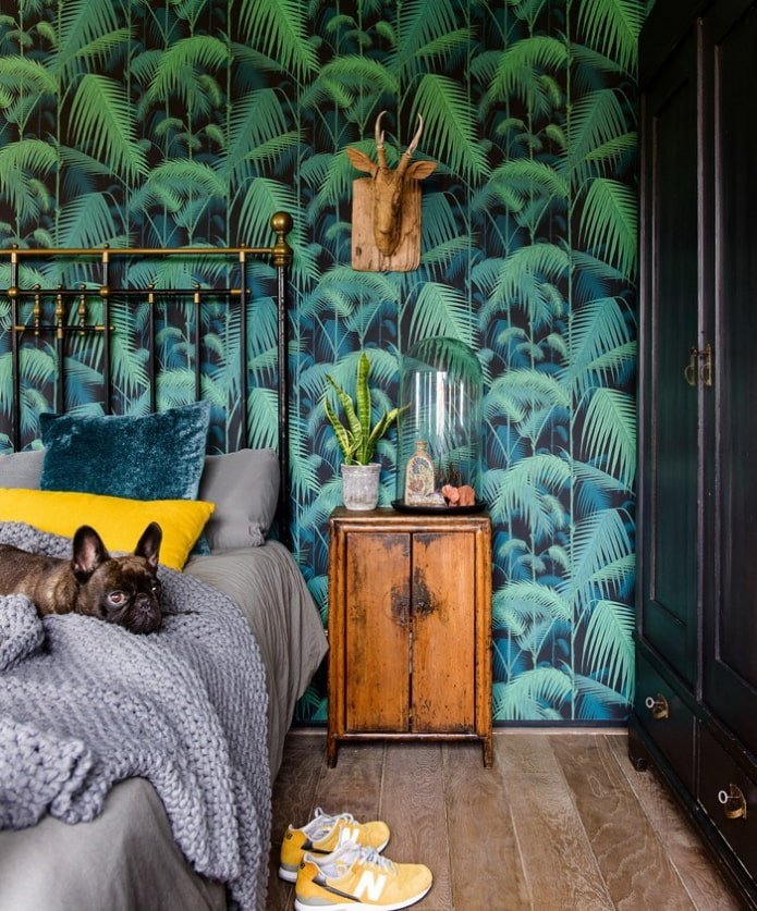 papel de parede com estampa floral