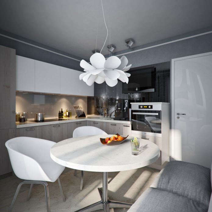 cozinha no projeto de um apartamento de 38 m².