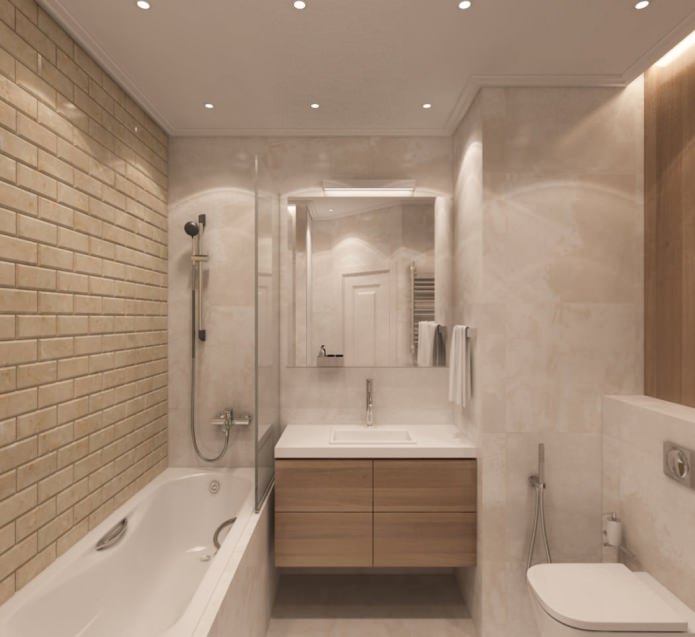 banheiro em apartamento de um cômodo de 50 m²