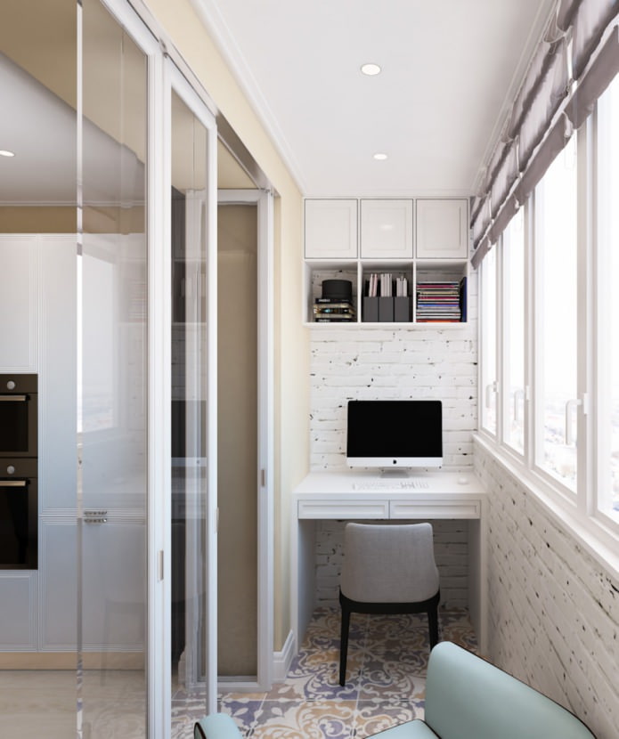 escritório em um apartamento de um cômodo de 50 m²