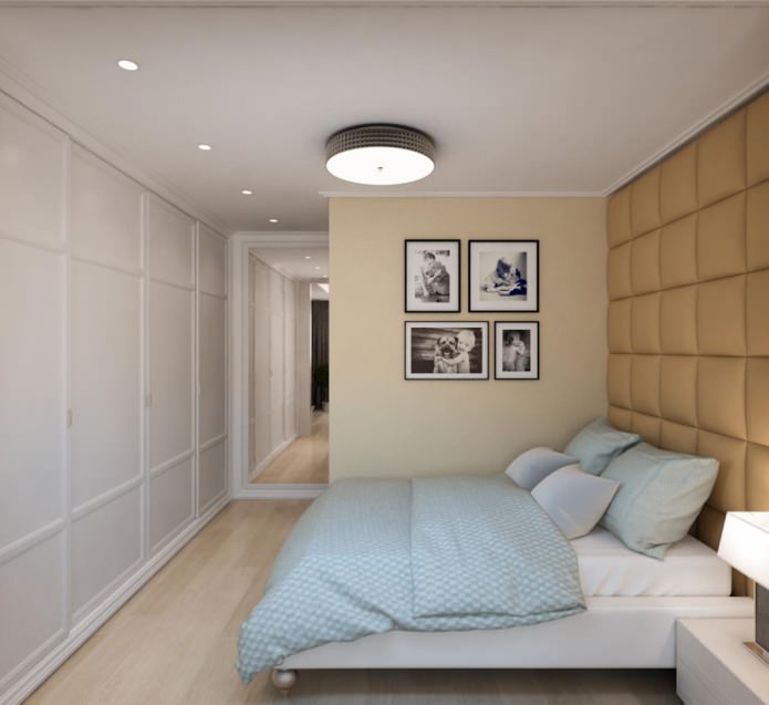 quarto em um apartamento de um cômodo de 50 m²