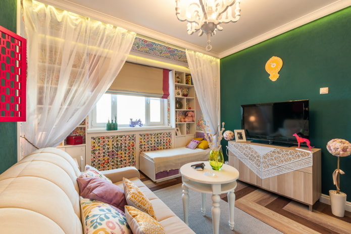 quarto infantil em um nicho no interior do apartamento