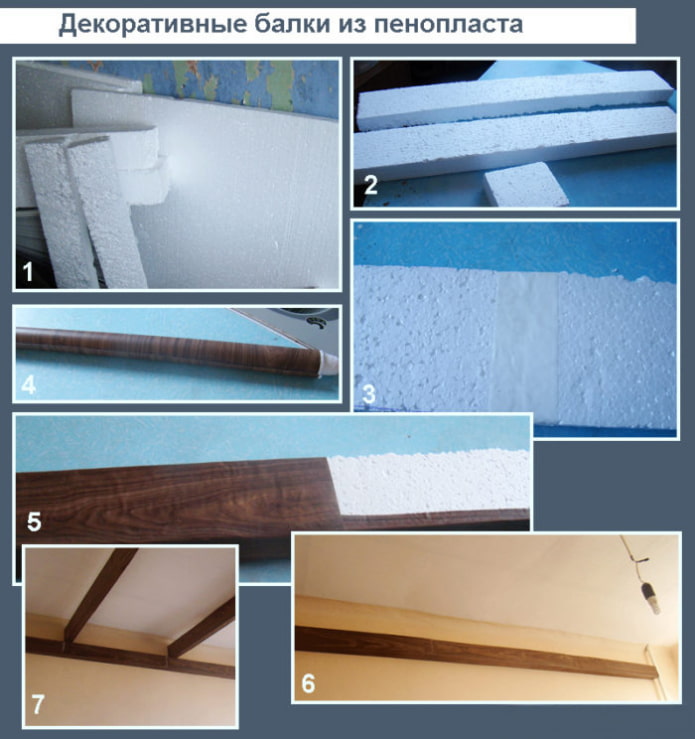 como fazer vigas decorativas de espuma