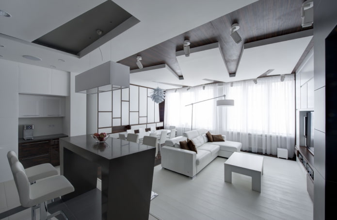 design de teto em estilo high-tech