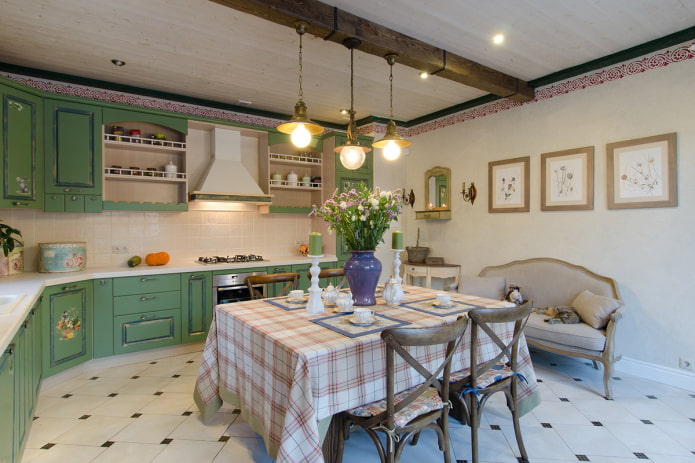 design de teto em estilo provençal