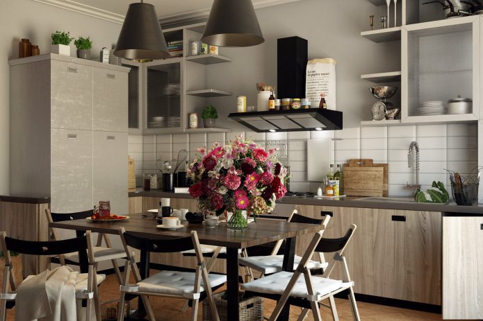 sala de jantar-cozinha