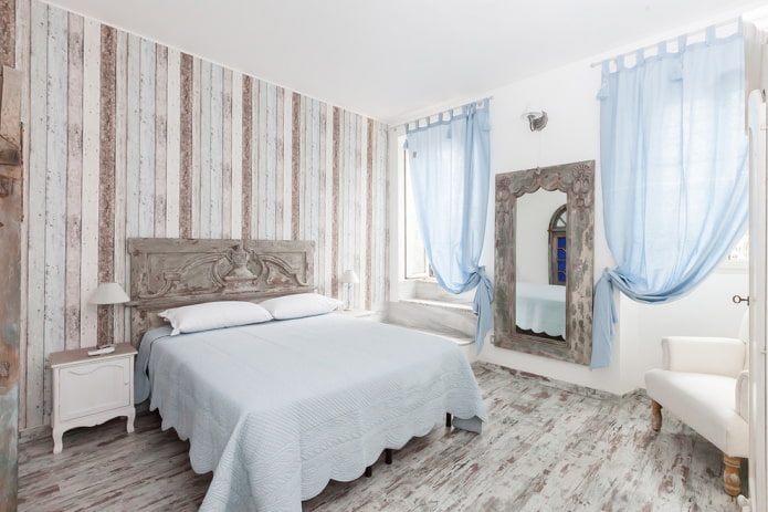 cortinas azuis no quarto