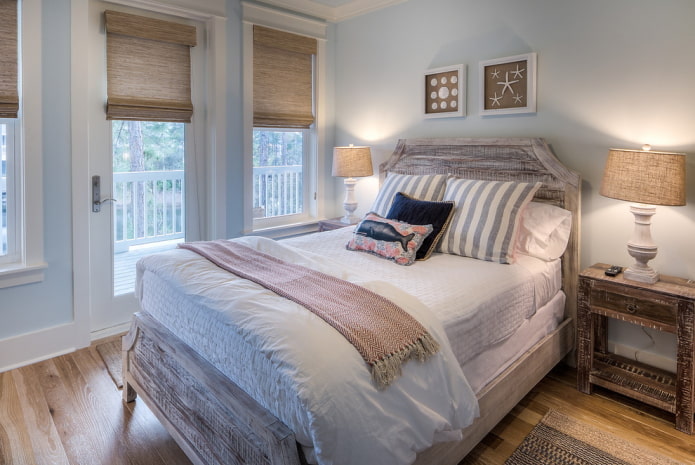 cortinas romanas em estilo náutico