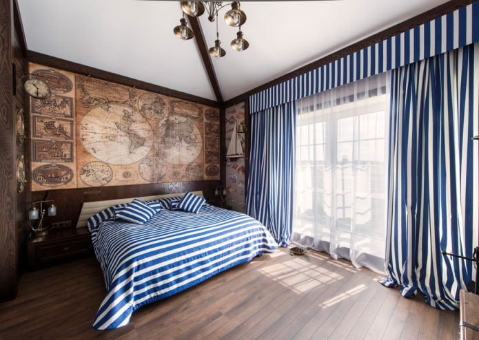 cortinas em estilo náutico