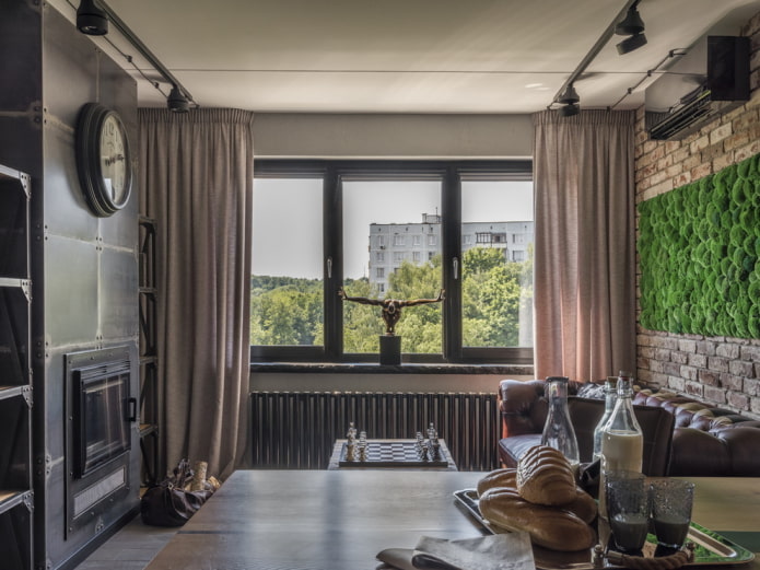 cortinas no estilo loft