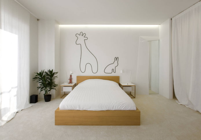 Quarto em estilo minimalista
