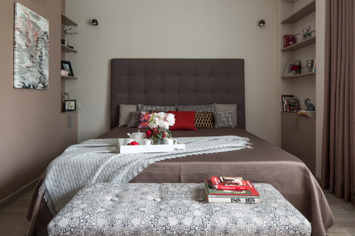 móveis em um quarto de 9 metros quadrados