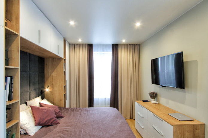 móveis em um quarto de 9 metros quadrados