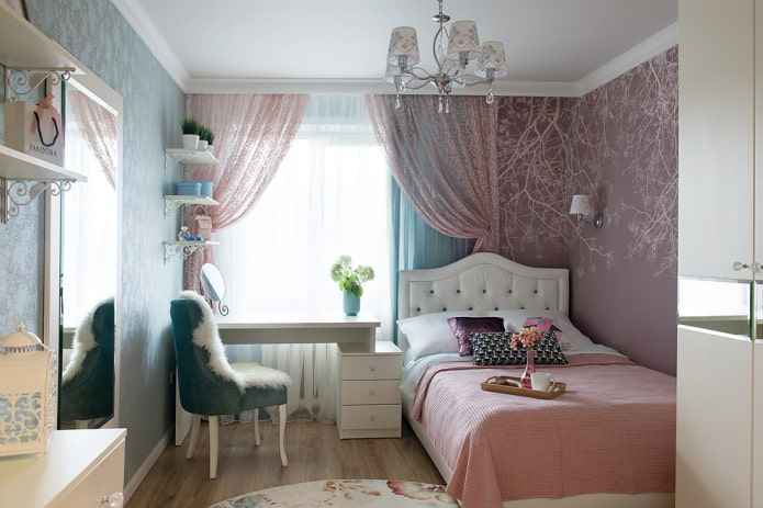 Quarto de 9 metros quadrados para uma menina