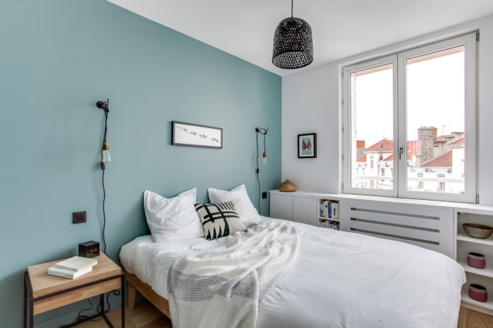 quarto de 9 quadrados em estilo escandinavo