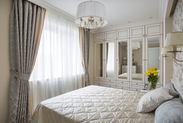 quarto de 9 quadrados em estilo clássico